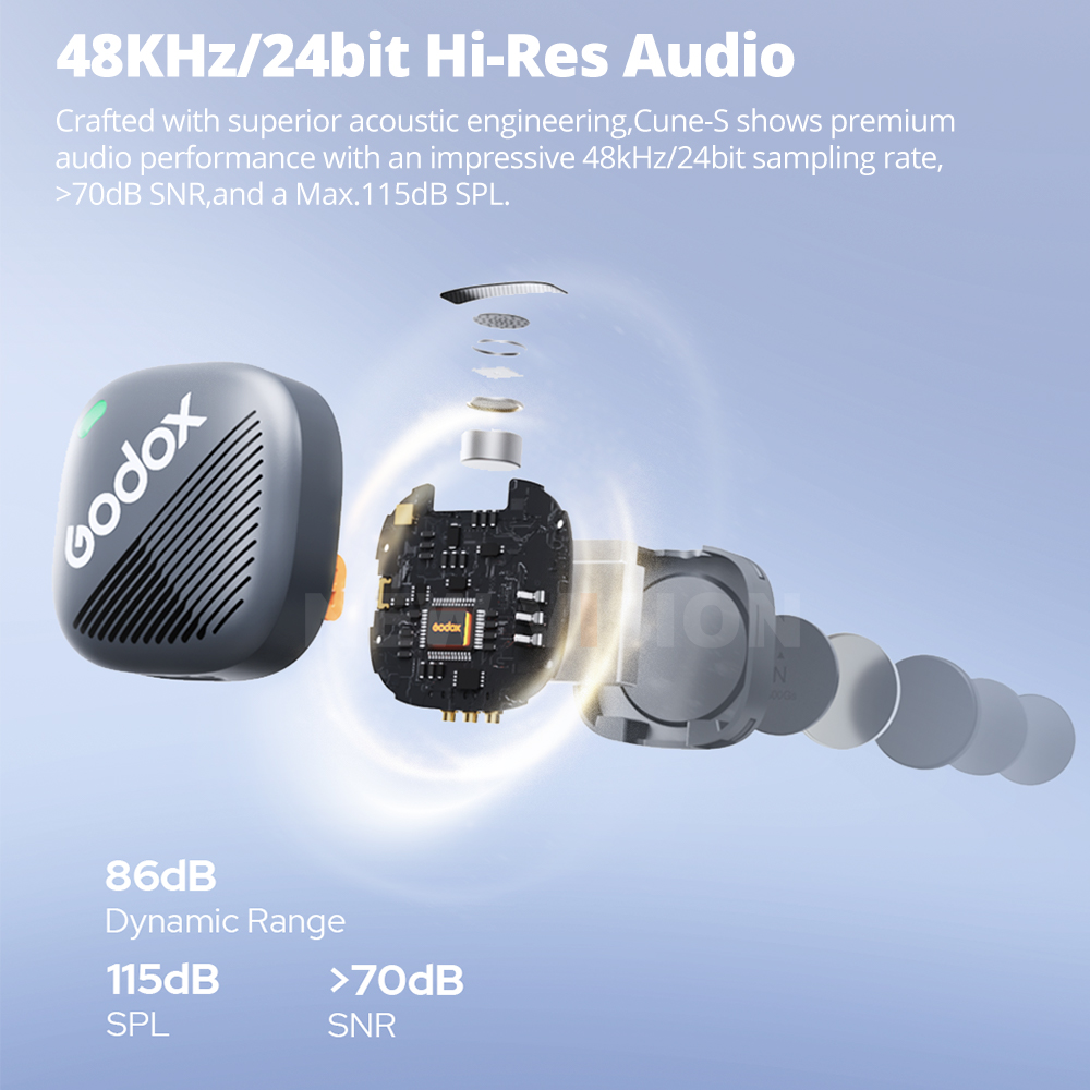 Microphone Capsule - Godox Cube-S 2.4GHz Wireless Microphone System
