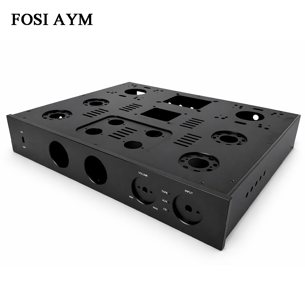 Speaker Enclosure - FOSI AYM 415x330x70mm Full Aluminum Amplifier