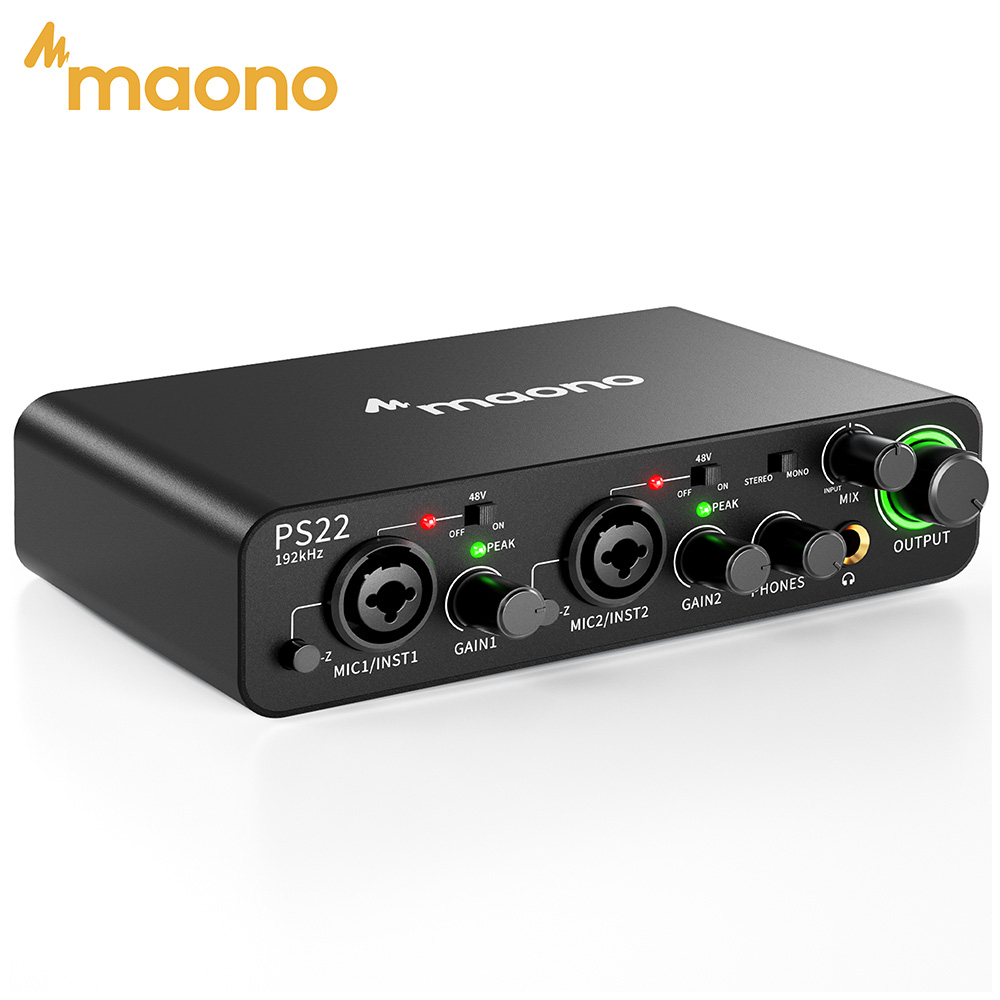 Condenser Microphone Kit - MAONO PS22 USB Audio Interface for