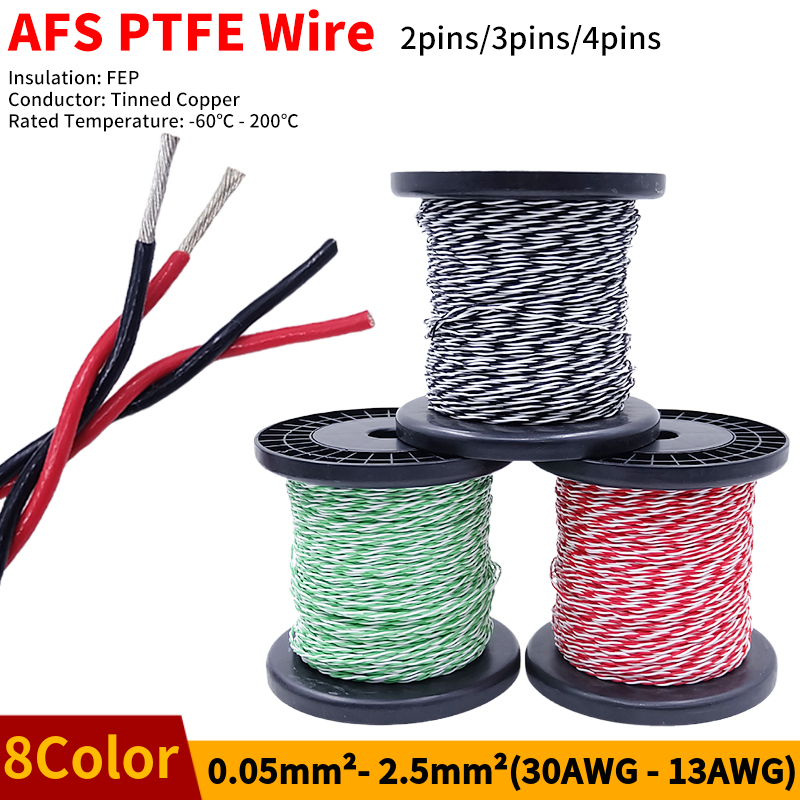 PTFE Wire AFS200 2pins 26/25/2 - огляд і ціна Audio Jumper Wire