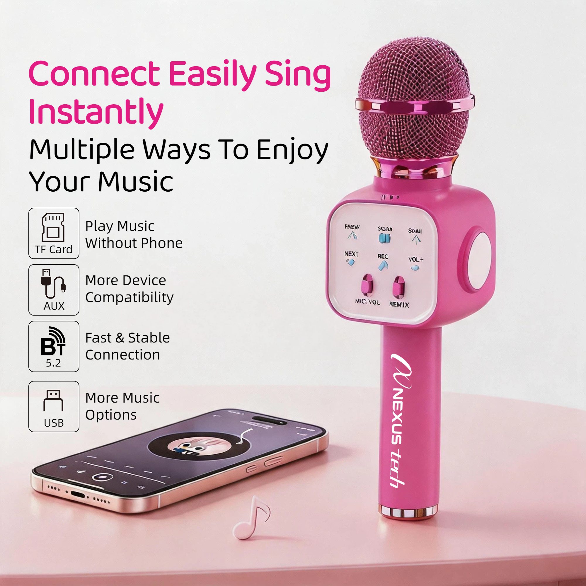 Wireless Bluetooth 5.2 Karaoke - огляд і ціна Condenser Microphone Kit