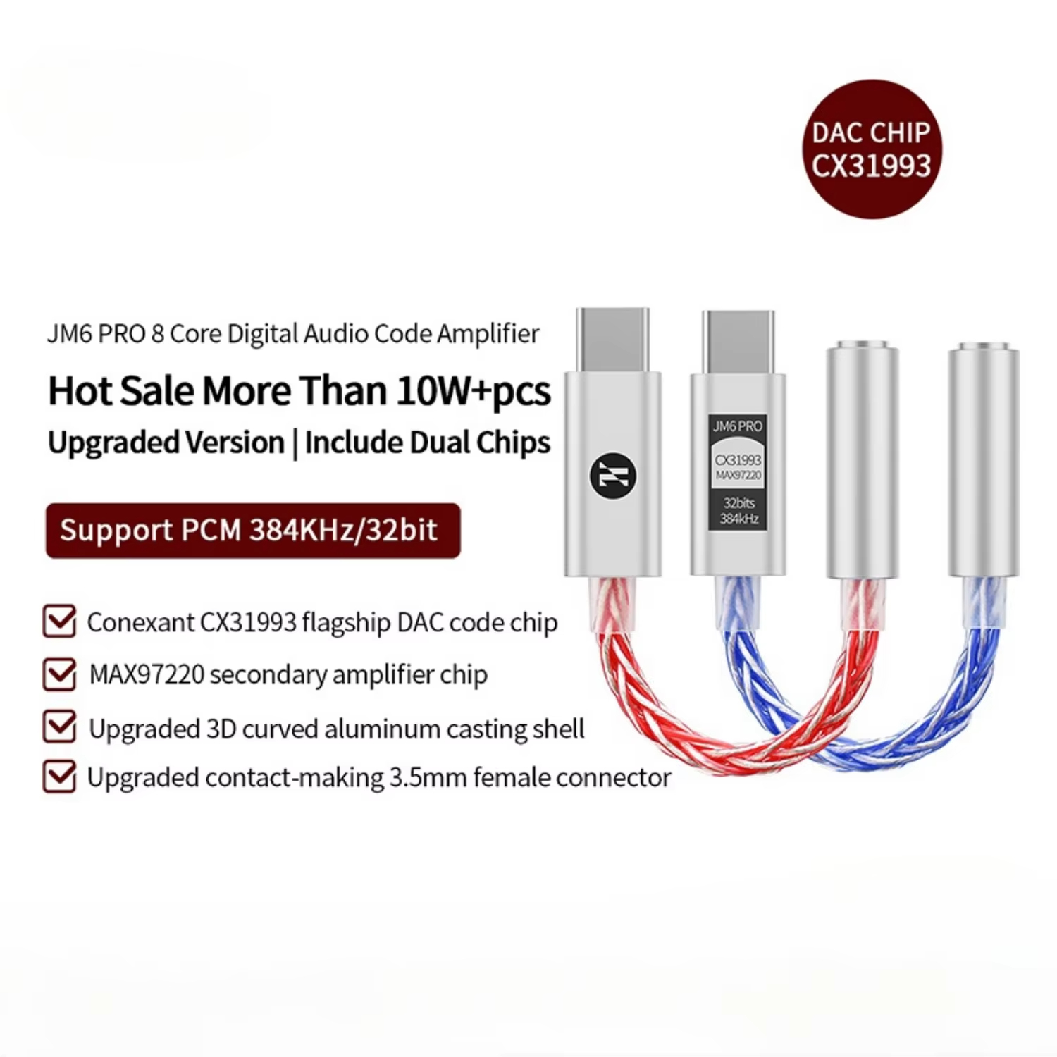 JCALLY JM6 Pro Type-C to 3.5mm - огляд і ціна Headphone Parts